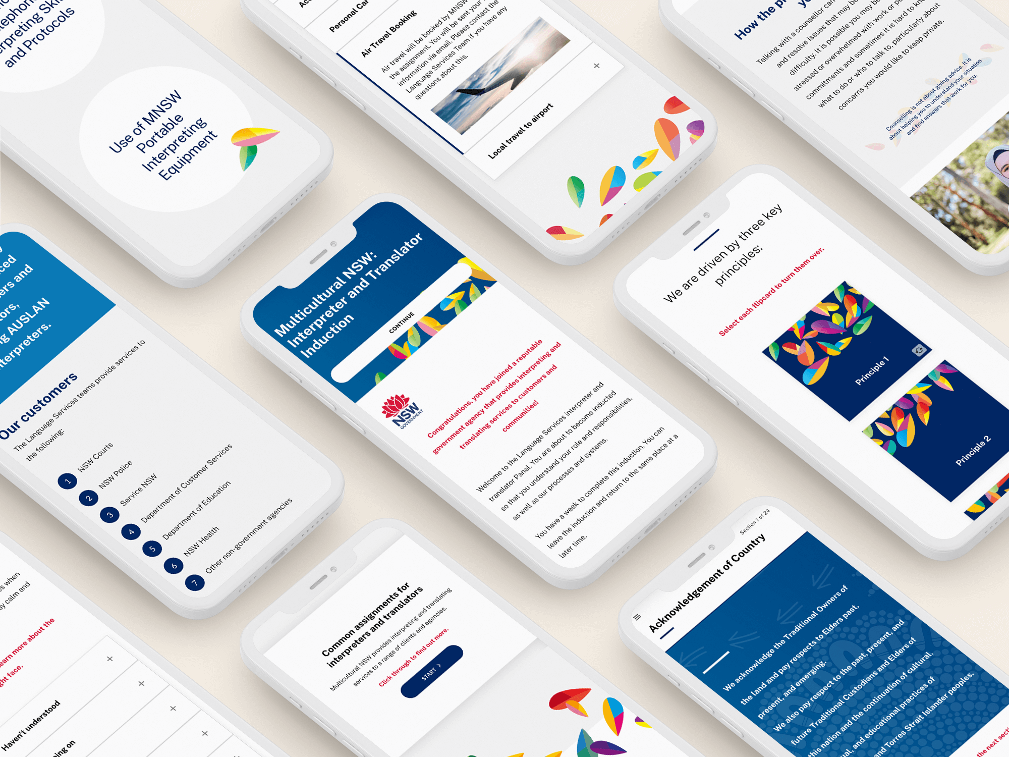 Multicultural NSW Mobile screens - HM